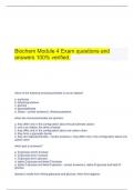  Biochem Module 4 Exam questions and answers 100% verified.