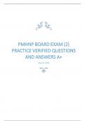 PMHNP BOARD EXAM &lpar;2&rpar; PRACTICE VERIFIED QUESTIONS AND ANSWERS A&plus;