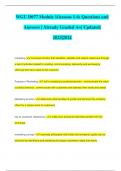 WGU D077 Module 1&lpar;lessons 1-6&rpar; Questions and Answers &vert; Already Graded A&plus;&vert; Updated&vert; 2023&vert;2024