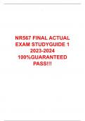 NR567 FINAL ACTUAL  EXAM STUDYGUIDE 1  2023-2024  100%GUARANTEED  PASS!!! 