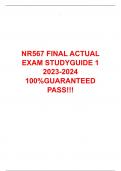 NR567 FINAL ACTUAL  EXAM STUDYGUIDE 1  2023-2024  100&percnt;GUARANTEED  PASS&excl;&excl;&excl; 