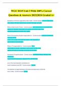 WGU D115 Unit 3 With 100% Correct Questions & Answers 2023|2024 Graded A+