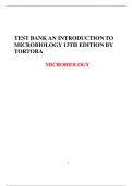 TEST BANK AN INTRODUCTION TO MICROBIOLOGY 13TH EDITION BY TORTORA