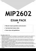 MIP2602 EXAM PACK 2023 - DISTINCTION GUARANTEED
