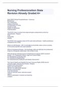 Nursing Professionalism State Revision Already Graded A&plus;