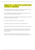 AMSCO CH&period; 12 MULTIPLE CHOICE WITH CORRECT ANSWERS