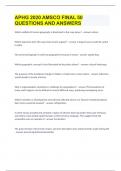 APHG 2020 AMSCO FINAL &vert;50 QUESTIONS AND ANSWERS