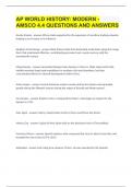 AP WORLD HISTORY MODERN - AMSCO 4&period;4 QUESTIONS AND ANSWERS&period;