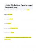 NASM VIRTUAL COACHING EXAM QUESTIONS AND ANSWERS LATEST&comma; NASM Section 1 Review Questions and Answers Latest &lpar;100&percnt;Passed&rpar;&comma; NASM CPT Section 1 Practice Questions and Answers Latest & NASM 7th Edition Questions and Answers Latest&period;