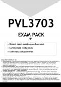 PVL3703 EXAM PACK 2023 - DISTINCTION GUARANTEED