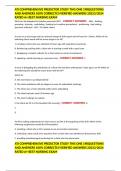 ATI COMPREHENSIVE PREDICTOR STUDY THIS ONE 198QUESTIONS AND ANSWERS 100&percnt; CORRECTLY&sol;VERIFIED ANSWERS 20223&sol;2024 RATED A&plus; BEST NURSING EXAM