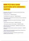 68W FC2 REAL EXAM  QUESTIONS WITH ANSWERS &vert;  VERIFIED