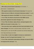 NHA Pharmacy Law Review Book Georgia&comma; Part 1 Questions and Answers Latest &lpar;2023 &sol; 2024&rpar; &lpar;Verified Answers&rpar;