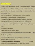 NHA Pharmacy Licensing Questions and Answers Latest &lpar;2023 &sol; 2024&rpar; &lpar;Verified Answers&rpar;