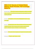 WGU C121 Survey of United States History&comma; Exam Preview&comma; Full Coverage&period; Rated A&plus; 2024 &vert; 46 Pages
