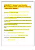 WGU C172 - Network and Security Foundations, Exam Review Questions ( Terms) Easy Mastery 2024 | 52 Pages