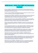 NAB Exam - NHA Test With All Solutions Correct&excl;