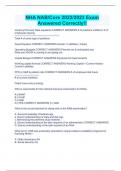 NHA NAB&sol;Core 2022&sol;2023 Exam Answered Correctly&excl;&excl;