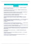 NAB NHA EXAM Questions And Correct Answers