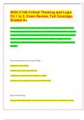 WGU C168 Critical Thinking and Logic Ch 1 to 5&period; Exam Review&comma; Full Coverage&period; Graded A&plus; 2024