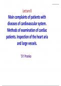 diseases of cardiovascular system.  Methods of examination of cardiac  patients. 
