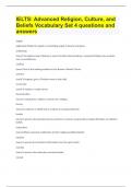 IELTS Advanced Religion&comma; Culture&comma; and Beliefs Vocabulary Set 4 questions and answers