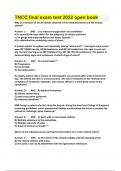 TNCC final exam test 2022 open book&vert;&vert;A&plus; Graded&vert;&vert;Questions With 100&percnt;  Verified Answers