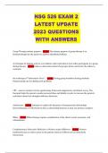 NSG 526 EXAM 2 LATEST UPDATE 2023 QUESTIONS WITH ANSWERS &lbrack;NEWEST UPDATE&rsqb;