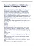 ServiceNow CSA Exam 2023&vert;24 with complete solution &vert; 100&percnt; verified