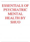 	ESSENTIALS OF  PSYCHIATRIC  MENTAL  HEALTH BY  SHUO ‎9780803658608