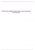 USA Hockey Officials Open Book Exam Questions and Answers