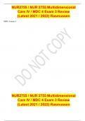 NUR2755 &sol; NUR 2755 Multidimensional Care IV &sol; MDC 4 Exam 3 Review &lpar;Latest 2023 &sol; 2024&rpar; Rasmussen