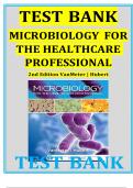 TESTBANK MICROBIOLOGY FOR THE HEALTHCARE PROFESSIONAL 2ND EDITION VAN METER QUESTIONS AND ANSWERS WITH RATIONALES CHAPTER 1-25