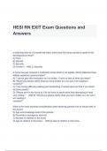 HESI RN EXIT Exam Questions and correct Solutions (A+ GRADED)
