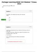 Portage Learning BIOD 152 Module 7 Exam 2022