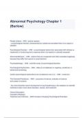 Test Bank for Abnormal Psychology 8th Edition Barlow  Questions & Solutions (A+ GRADED)