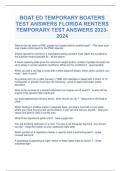 BOAT ED TEMPORARY BOATERS TEST ANSWERS FLORIDA RENTERS TEMPORARY TEST ANSWERS 2023