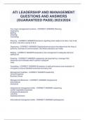 ATI LEADERSHIP AND MANAGEMENT TEST EXAM (VERRIFIED 2023-2024)