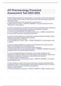 ATI Pharmacology Proctored  Assessment Test 2023-2024