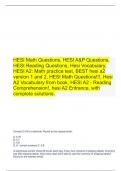  HESI Math Questions, HESI A&P Questions, HESI Reading Questions, Hesi Vocabulary, HESI A2: Math practice test, BEST hesi a2 version 1 and 2, HESI Math Questions!!!, Hesi A2 Vocabulary from book, HESI A2 - Reading Comprehension!, hesi A2 Entrance, with co