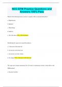 NCC EFM Practice Questions and  Answers 100&percnt; Pass