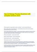 HESI A2 Biology bundled exam with complete solutions&period;
