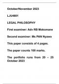 25th October Exam Answer fors LJU4801 Portfolio 100% pass