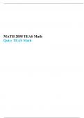  Quiz: TEAS Math /MATH 2058 TEAS Practice Questions Answers, South University