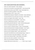 HM1 EXAM QUESTIONS AND ANSWERS