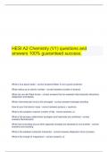  HESI A2 Chemistry (V1) questions and answers 100% guaranteed success.
