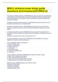 IBOLC entrance exam study guide Questions And Answers&lpar;SCORED A&rpar;