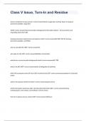 Class V Issue&comma; Turn-In and Residue exam 2023 with 100&percnt; correct answers