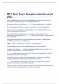  MTS Test  Exam Questions And Answers 2023