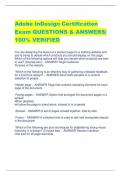 Adobe InDesign Certification  Exam QUESTIONS & ANSWERS&vert; 100&percnt; VERIFIED